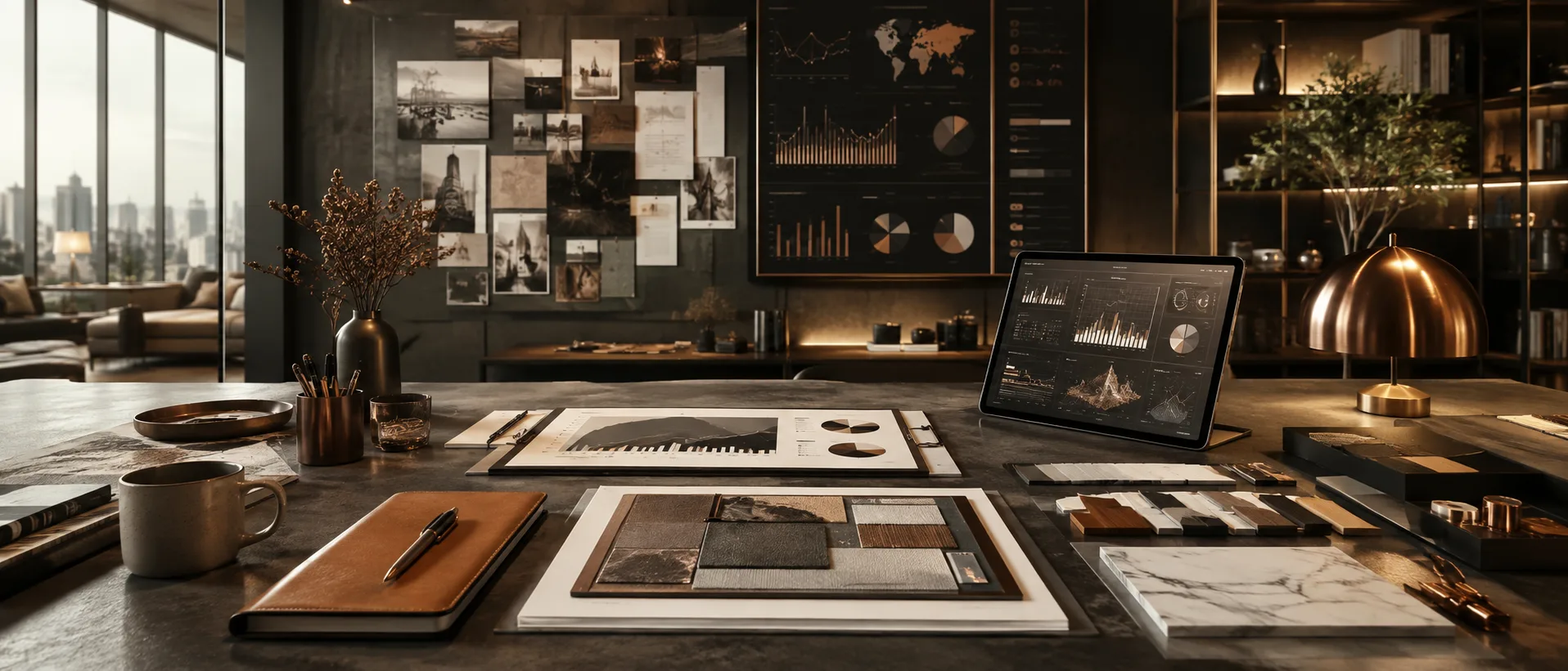 Abstract visualization of data analytics with graphs and charts showing dynamic growth.